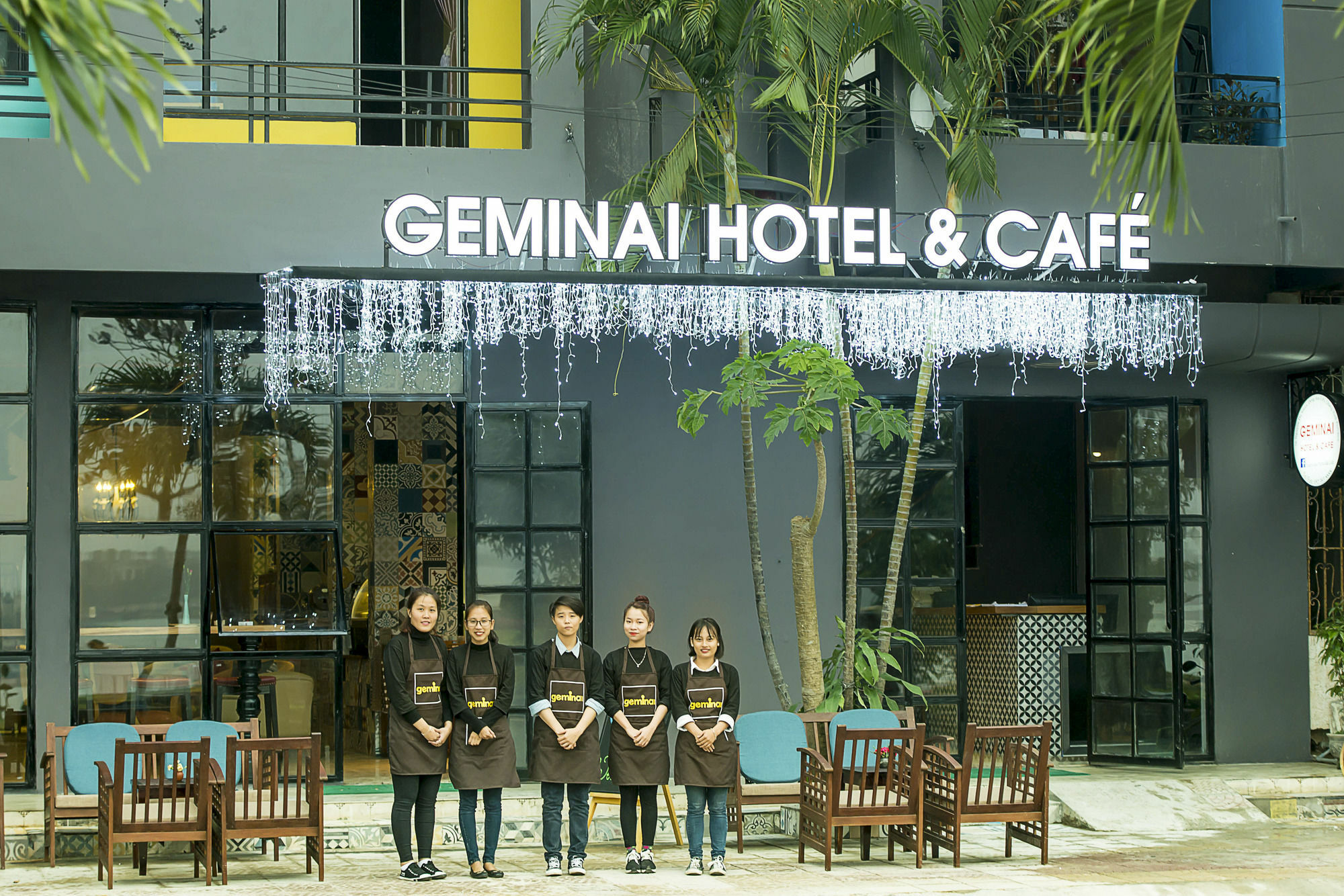 เจมิไน โฮเต็ล แอนด์ คาเฟ่ Hotel ด่งเฮ้ย ภายนอก รูปภาพ